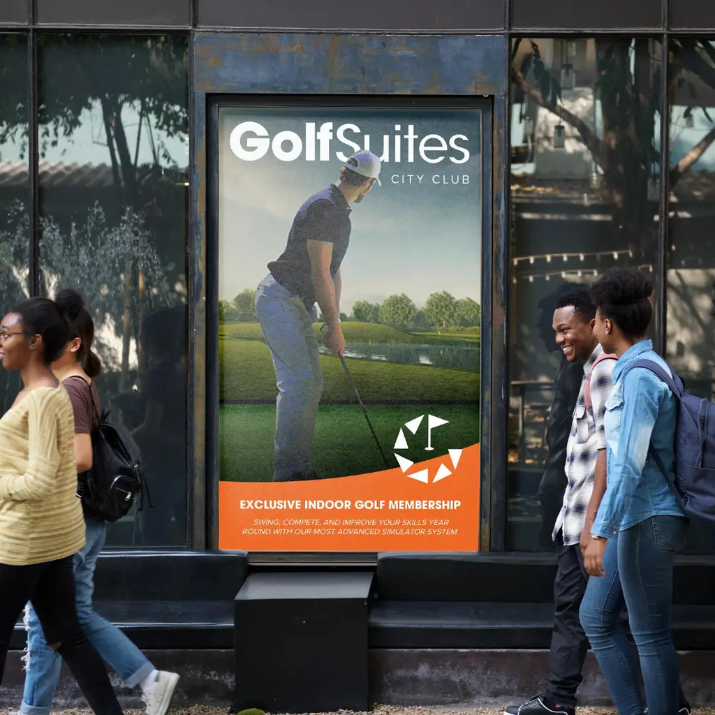 muse client golf suites city club poster marketing