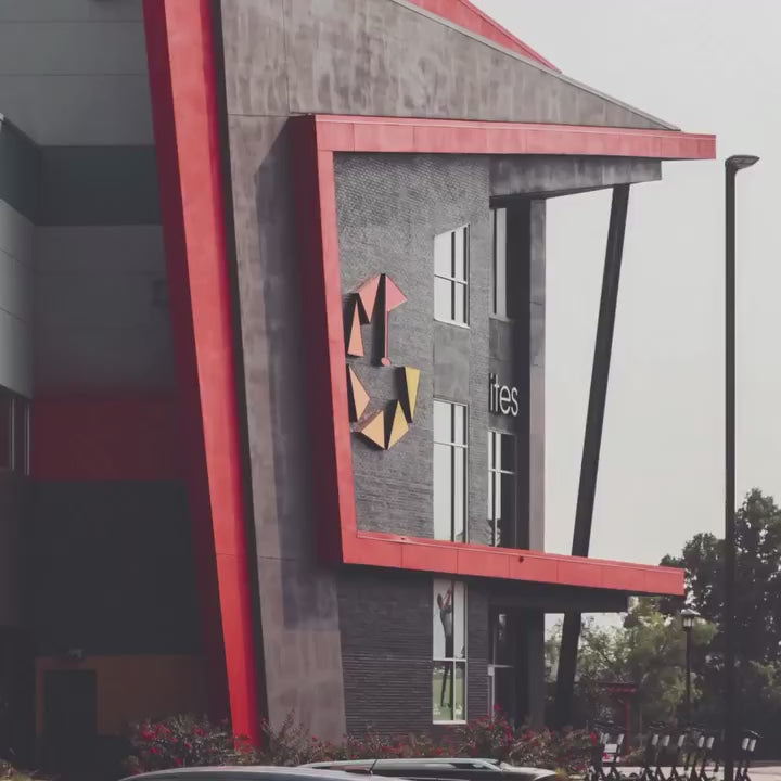 golf suites gif of logo on the outside of a building